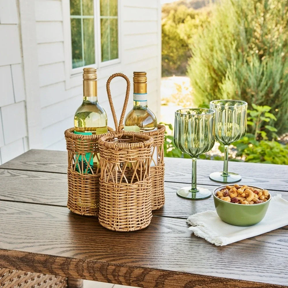 Better‎ Homes & Gardens Wine Caddy, Brown Rattan - Walmart Summer 2025